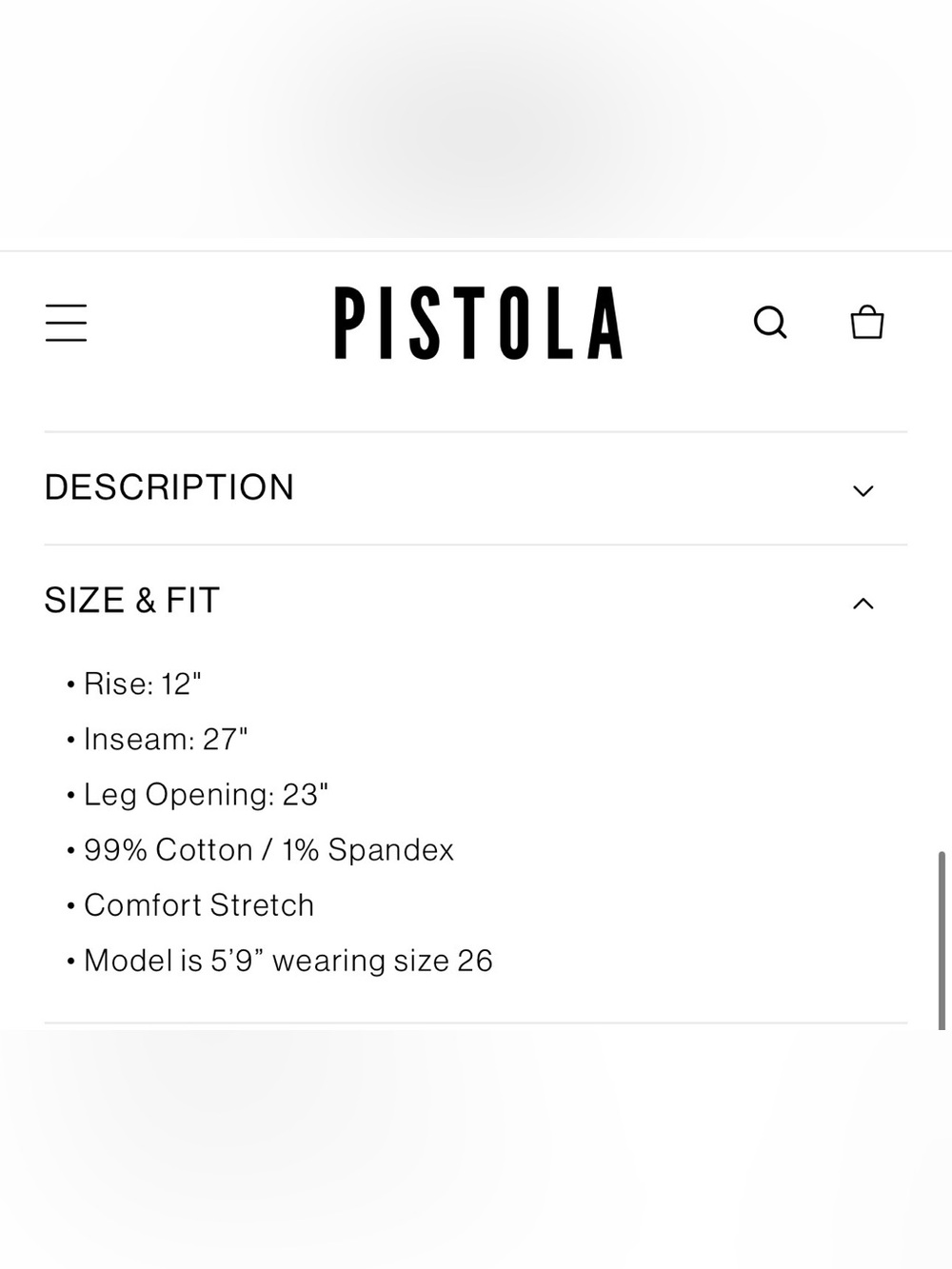 NWOT Pistola LANA CROP HIGH RISE ULTRA WIDE LEG JEAN - Picture 4 of 7